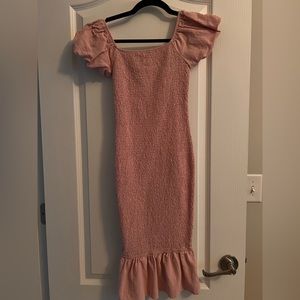 Off the shoulder smocked dress